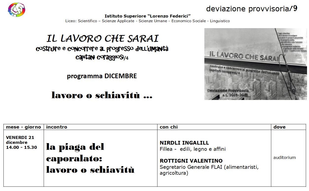 deviazione provvisoria/9 dicembre 2018